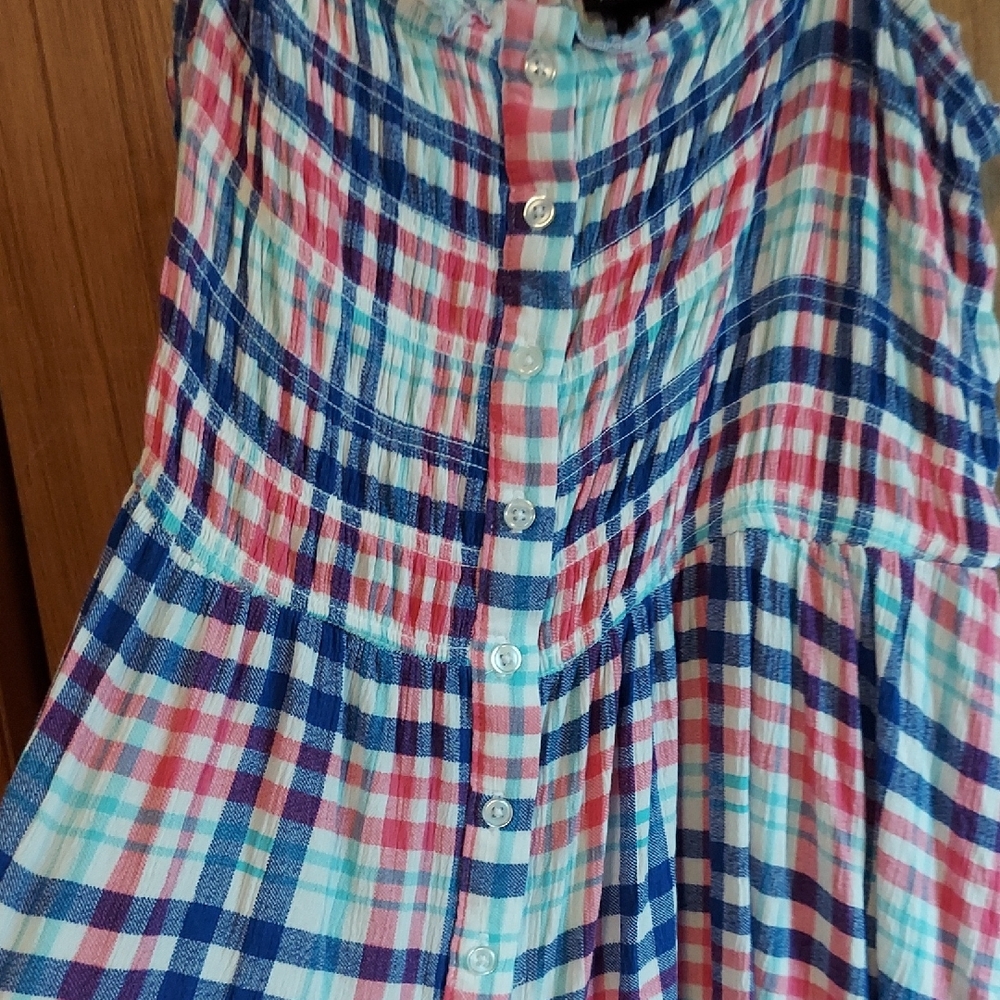 Torrid Multicolor Plaid Ruffle Blouse - Picture 5 of 7